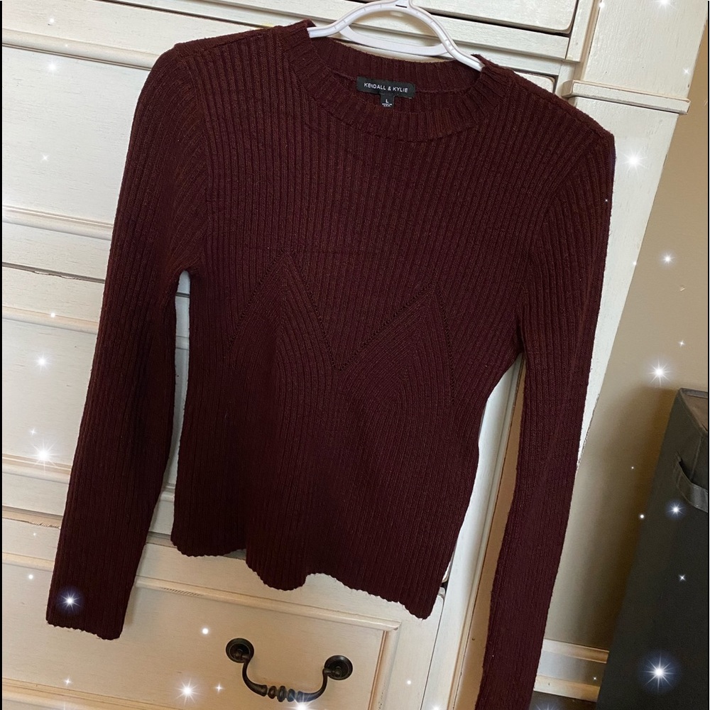 PacSun Kendall & Kylie Maroon Sweater Top